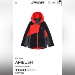 Boys spyder winter coat